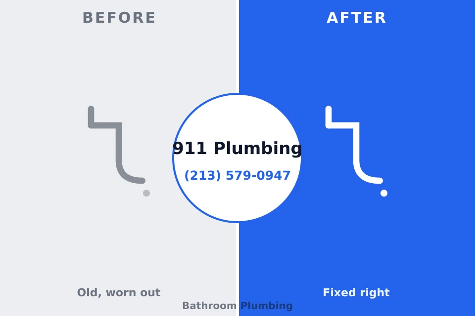 Before and after: plumbing company Bronxville, NY